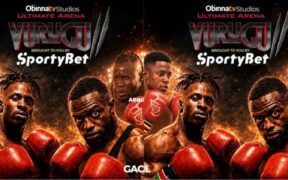 A collage of the poster of the boxing match PHOTO/Obinna IG