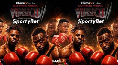 A collage of the poster of the boxing match PHOTO/Obinna IG