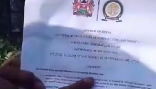 A screenshot of the papers the man allege is a court judgement PHOTO/FB