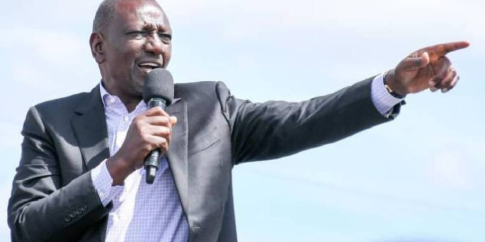 President William Ruto at a political rallyPHOTO/Standard