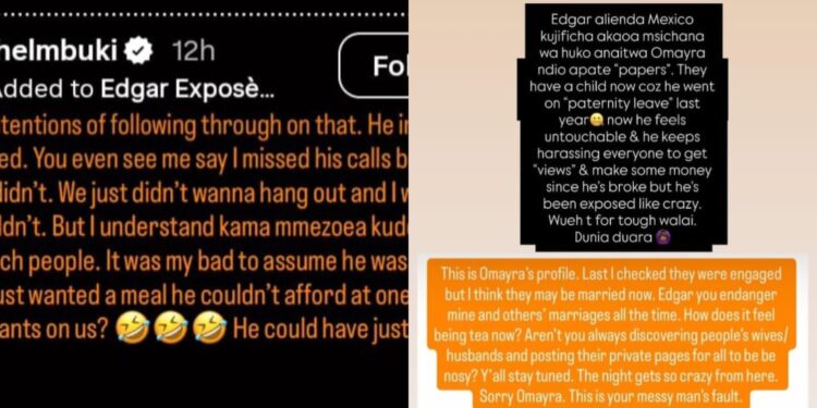 Screenshots from Rachel Mbiuki's storiesPHOTO/Rachel IG
