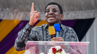 Siaya Governor James Orengo speaking during a burial in Ndori, East Asembo on May 1, 2026. PHOTO/ Orengo X.