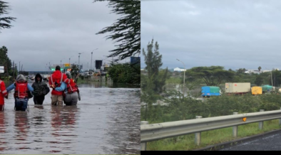 Heavy Rains Paralyse Mombasa Road Near JKIA as Traffic Builds Up Toward CBD