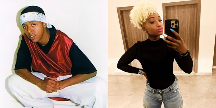 Collage of Talia Oyando and late Musician E-sir. Photo / Colonel Mustapha / fb