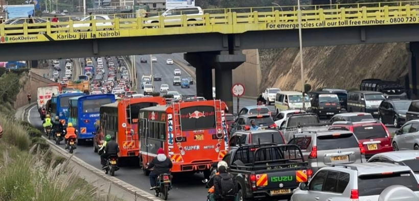 Traffic along Thika road. Photo/ file