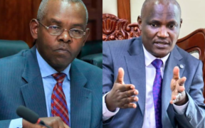 A photo collage of CBK Governor Kamau Thugge and Treasury CS John Mbadi. PHOTO/Courtesy