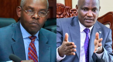 A photo collage of CBK Governor Kamau Thugge and Treasury CS John Mbadi. PHOTO/Courtesy