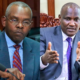 A photo collage of CBK Governor Kamau Thugge and Treasury CS John Mbadi. PHOTO/Courtesy