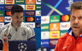 Arsenal Manager Mikel Arteta and Atletico Madrid manager Diego Simeon PHOTO/Clubs/Acc