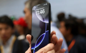 iPhone 16 displayed during an announcement of new products at Apple Headquarters PHOTO/Apple