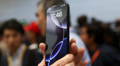 iPhone 16 displayed during an announcement of new products at Apple Headquarters PHOTO/Apple