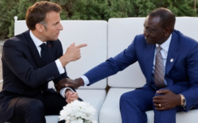 French President Emmanuel Macron,Kenya President William Ruto at the G7 Summit in Italy,June 2024 PHOTO/AFP