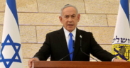 Israeli Prime Minister Benjamin Netanyahu Speaks During the Remembrance Day of Fallen Soldiers in Jerusalem on April 20,2026 PHOTO/AFP