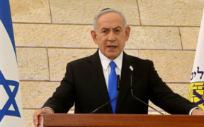 Israeli Prime Minister Benjamin Netanyahu Speaks During the Remembrance Day of Fallen Soldiers in Jerusalem on April 20,2026 PHOTO/AFP