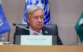UN Secretary-General Antonio Guterres during a trilateral meeting held in Addis Ababa on May 13,2026 PHOTO/UN Spokesperson