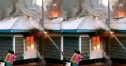 An AI image of a house on fire for illustration purposes. PHOTO/AI