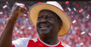 A resurfaced message from Raila Odinga about Arsenal is stirring emotions as fans connect his words to the club’s current success. PHOTO/ Philip Etale