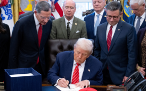 President Donald Trump signs one year extension to the flagship of AGOA at the White House on May 19,2026 PHOTO/AFP
