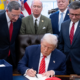 President Donald Trump signs one year extension to the flagship of AGOA at the White House on May 19,2026 PHOTO/AFP
