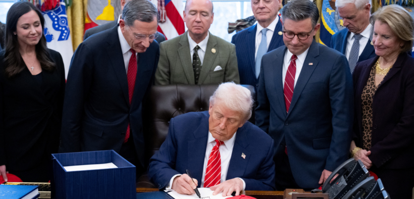 President Donald Trump signs one year extension to the flagship of AGOA at the White House on May 19,2026 PHOTO/AFP