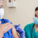 A Healthcare Worker administering a vaccination jab to a patient. PHOTO/ File