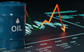 An AI photo of oil drum and a forex chart for illustration purposes on the global oil prices. PHOTO/ Courtesy