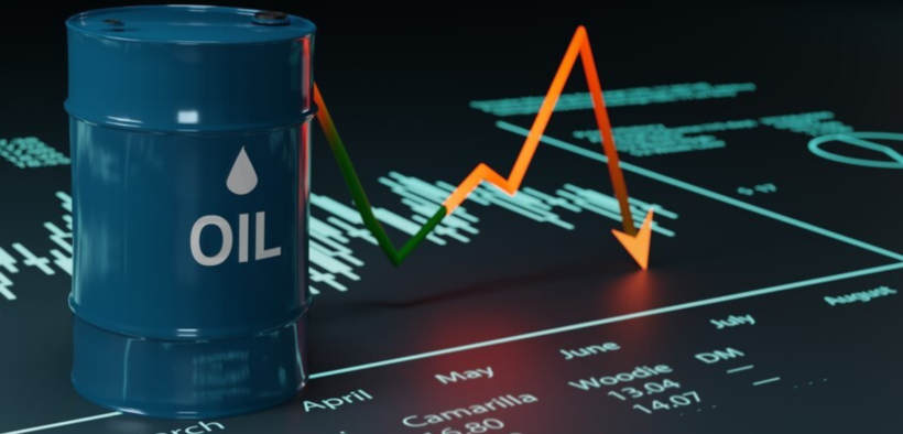 An AI photo of oil drum and a forex chart for illustration purposes on the global oil prices. PHOTO/ Courtesy