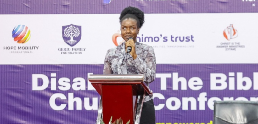Nominated Senator Crystal Asige addresses congregants during the 'Disability, the Bible and the Church Conference 2026' at CITAM in Nairobi on May 22, 2026. She criticized the executive's delay in implementing the Persons with Disabilities Act, 2025. PHOTO/ FILE