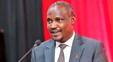Treasury CS John Mbadi in a past media address at the Treasury buildings in Nairobi. PHOTO/ File