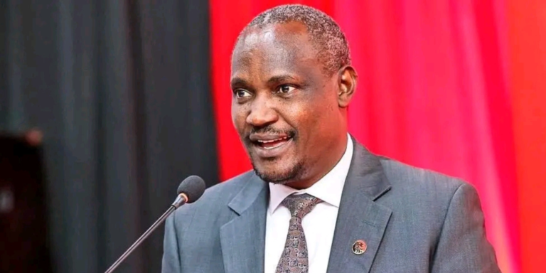 Treasury CS John Mbadi in a past media address at the Treasury buildings in Nairobi. PHOTO/ File