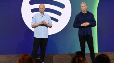 Spotify co-CEO's Alex Norström and Gustav Söderström reflecting on Spotify’s growth during Spotify AGM in May 21, 2026. PHOTO/ Spotify