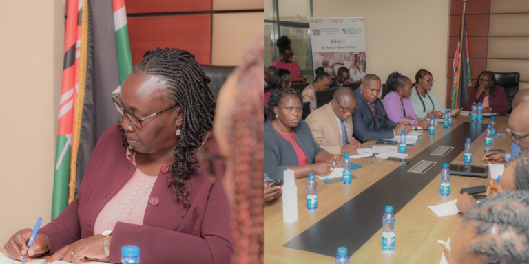 CS Hannah Cheptumo while chairing a meeting on child protection in her Nairobi office on May 25,2026 PHOTO/CS Hannah
