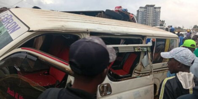 The matatu involved in the accident with the super metroPHOTO/The Oligarch