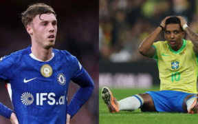 A photo collage of Chelsea's forward Cole Palmer and Brazilian National team player Rodrygo among notable players to miss the 2026 FIFA World Cup. PHOTO/ File