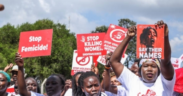 Protesters addressing Femicide Crisis. PHOTO/ Getty Images.