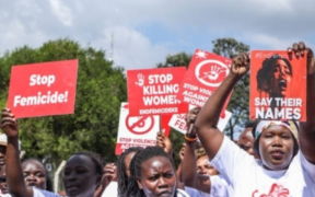 Protesters addressing Femicide Crisis. PHOTO/ Getty Images.