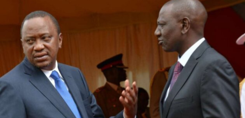 Former President and Jubilee Party leader Uhuru Kenyatta and the current president of Kenya William Ruto. PHOTO/ File