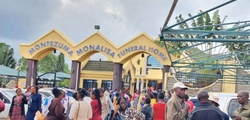 Rachel Wandeto burial dispute unfolds at Montezuma Monalisa Funeral Home in Nairobi as family members leave without her body amid a tense morgue standoff. PHOTO/ Ndungu Nyoro