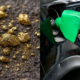 A collage photo of gold and a fuel pump, as CBK reports prices of commodities fall during the last week of April. PHOTO/ File