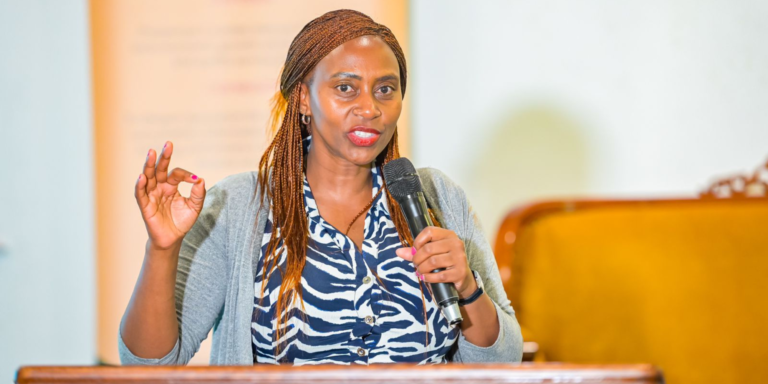 Principal Secretary for Public Health and Professional Standards Mary Muthoni speaking at a past event in Nairobi. PHOTO/ MoH