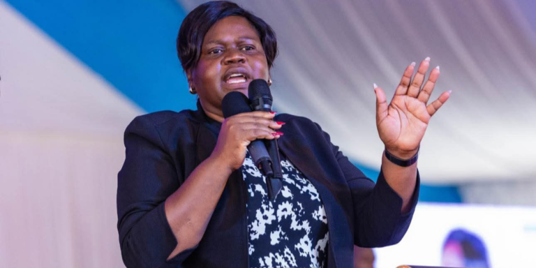 Homabay governor gladys wanga at a apst event . Photo/ gladys wanga/ x