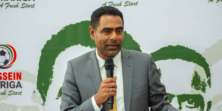 FKF President Hussein Mohamed in a past media address. PHOTO/ FKF