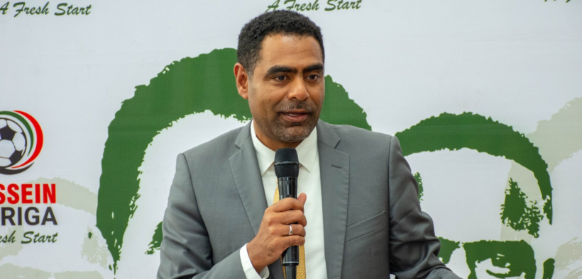FKF President Hussein Mohamed in a past media address. PHOTO/ FKF