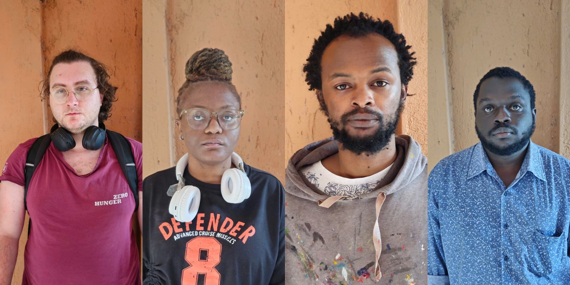 Gabriel Moses Mathai, 26, Gerald Otieno, 28, Danilo Pejevic, a 25-year-old Serbian national, and Lukundo Samuel Sikombe, a 25-year-old Tanzanian female national arrested by DCI officers for alleged possession of drugs related substance. PHOTO/ DCI