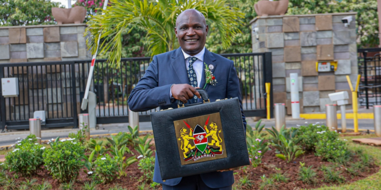 Cabinet Secretary for Treasury and Economic Planning John Mbadi during a 2025/26 budget reading at Treasury House in Nairobi. PHOTO/ PoK