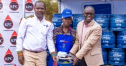 KPC Managing Director and Foundation Chair, Pius Mwendwa, KPC Foundation Manager Rachel Gathoni in Mukuru Viwandani as Kenya Pipeline Company PLC (KPC PLC) Foundation expands its Clean Energy Transition Programme focusing on poor households in the area by providing them with clean cooking solutions. PHOTO/ File