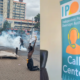 A photo collage of IPOA offices and 2024 June protests. PHOTO