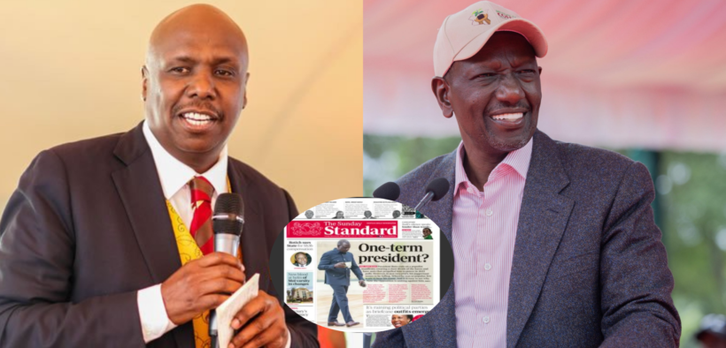 A photo collage of KANU Chairman Gideon Moi and President William Ruto. PHOTO/Courtesy