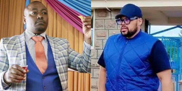 A photo collage of Pastor Kanyari and Tash