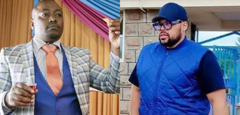 A photo collage of Pastor Kanyari and Tash